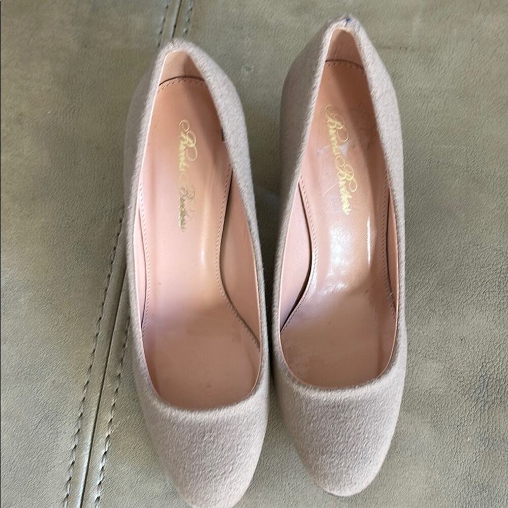 Brooks Brothers Women’s Block Heel Pumps Genuine Leather In Light Brown Size 7.5 - Picture 8 of 13